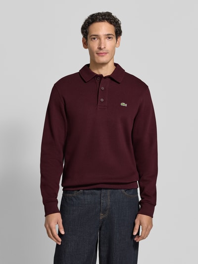 Lacoste Regular Fit Sweatshirt aus reiner Baumwolle Bordeaux 4