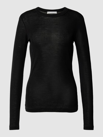 Armedangels Longsleeve in unifarbenem Design Modell 'MARIAA ANNAA' Black 1