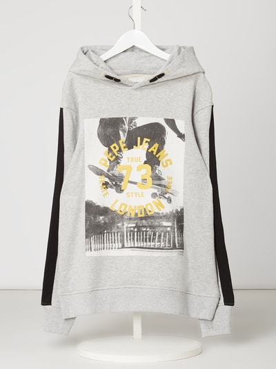 Pepe Jeans Hoodie mit Print Mittelgrau Melange 1