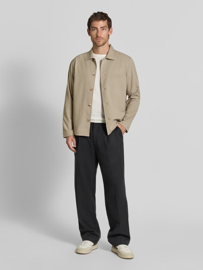 Matinique Kurtka koszulowa o kroju regular fit z mieszanka wiskozy model 'Landen' Khaki 1