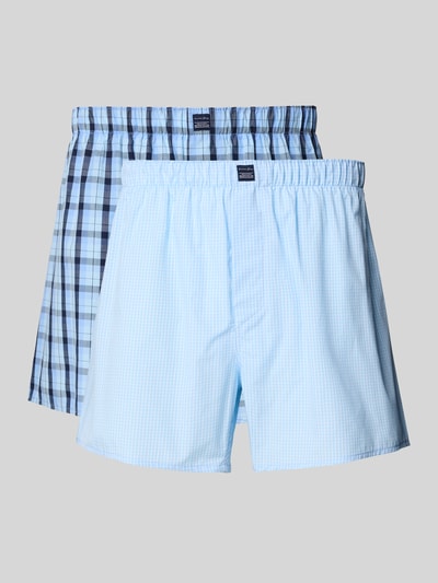 Christian Berg Men Boxershorts mit Label-Patch im 2er-Pack Hellblau 1