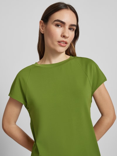 Christian Berg Woman Selection T-shirt met geribde ronde hals Groen - 3