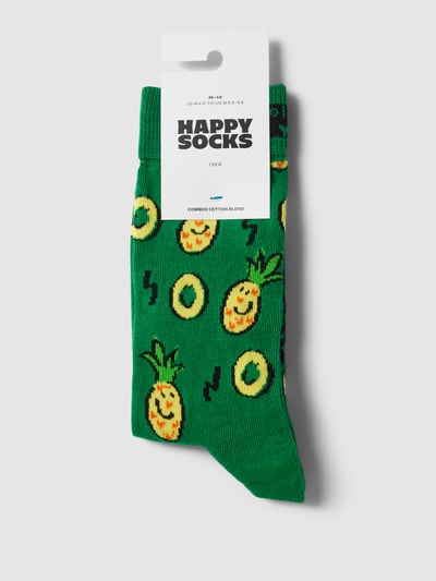 Happy Socks Socken im Allover-Look Modell 'Pineapple' Gruen 3