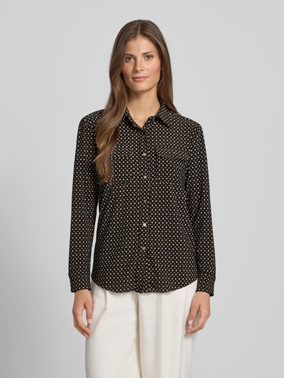 Lauren Ralph Lauren Slim fit overhemdblouse met platte kraag, model 'Corwin' Zwart - 4