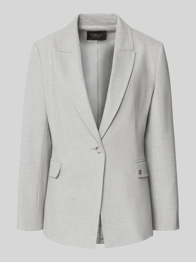 s.Oliver BLACK LABEL Regular Fit Blazer mit Viskose-Anteil Mittelgrau 2
