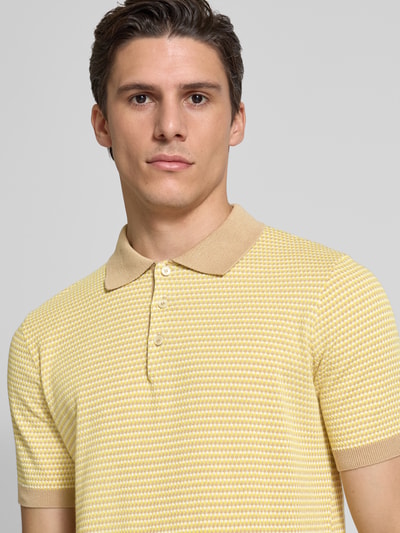 Manuel Ritz Poloshirt met korte knoopsluiting Lichtgeel - 3