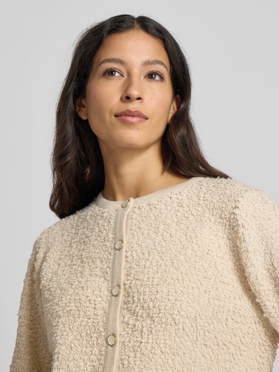 Vila Kurtka z dzianiny z okrągłym dekoltem model ‘PAZA’ Beżowy 3