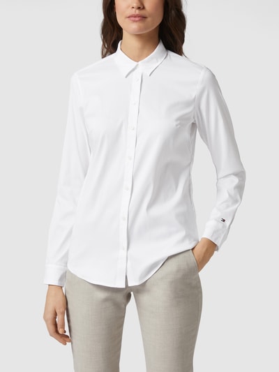 Tommy Hilfiger Getailleerde overhemdblouse met geborduurd logo Wit - 4
