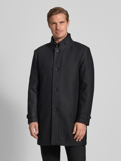 Roy Robson Płaszcz ze stójką Średnioszary 4