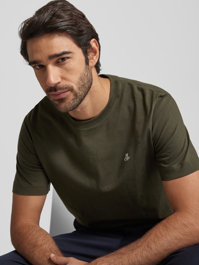 Marc O'Polo Regular Fit T-Shirt aus reiner Baumwolle Oliv 3