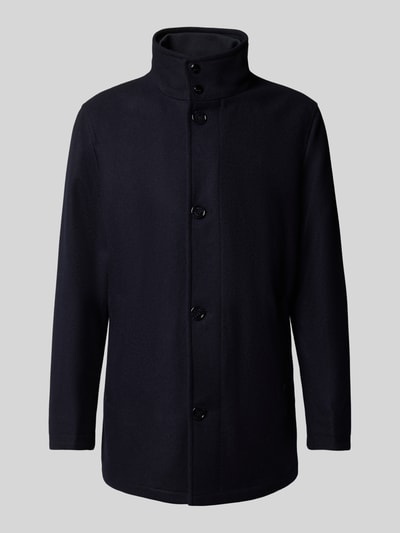 HECHTER PARIS Wollmantel mit Stehkragen Marine 2