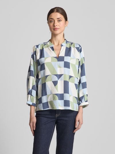 OPUS Blouseshirt met V-hals, model 'Falinde' Lichtblauw - 4