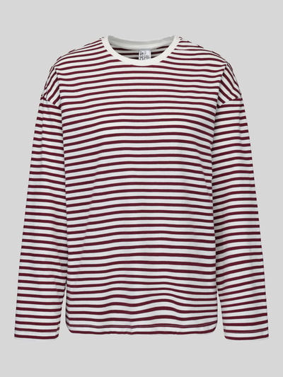 PIECES Regular Fit Langarmshirt aus Baumwoll-Mix Modell 'ADIE' Weiss 2