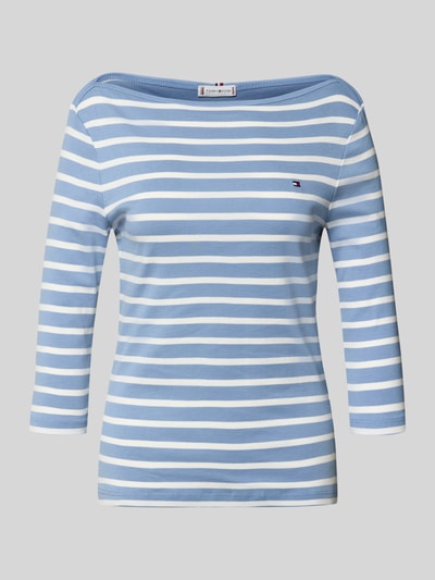 Tommy Hilfiger Slim fit T-shirt van puur katoen Lichtblauw - 2