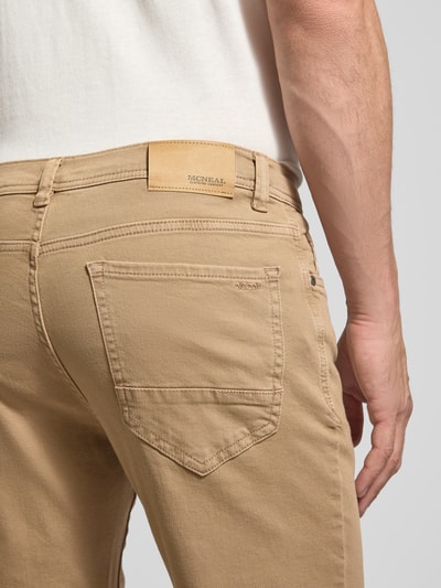 MCNEAL Slim fit jeans in 5-pocketmodel Lichtbruin - 3