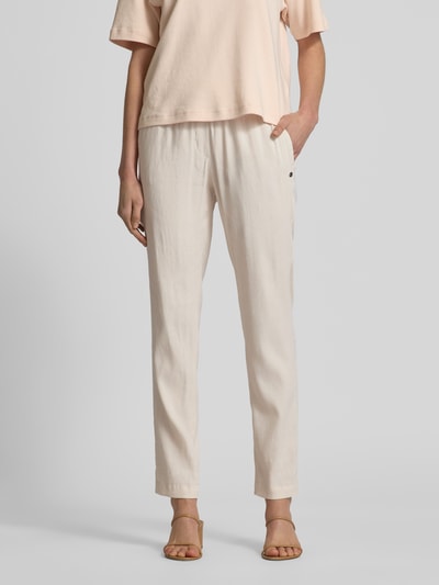 Marc Cain Broek van linnenmix met steekzakken Zand - 4