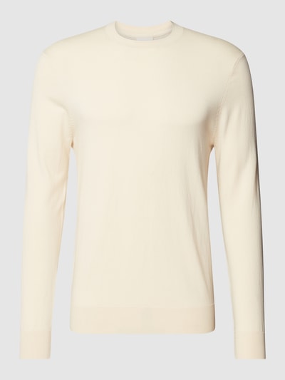 Profuomo Gebreide pullover met ronde hals Offwhite - 2