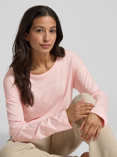 LASCANA Shirt met lange mouwen en statementprint Roze - 3