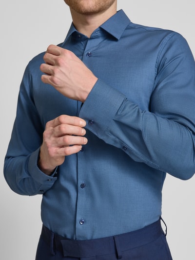 Eterna Slim Fit Business-Hemd mit Kentkragen Blau 3