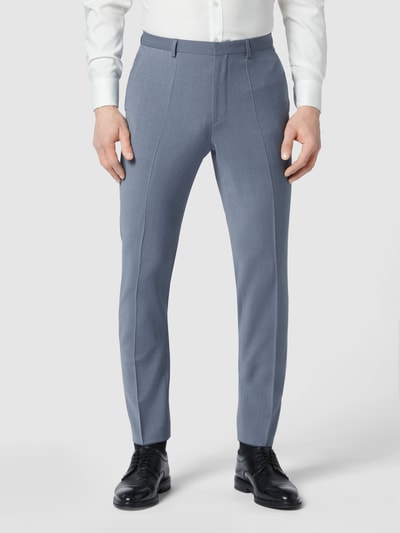 HUGO Extra slim fit pantalon met stretch, model 'Hesten212X' Bleu - 4