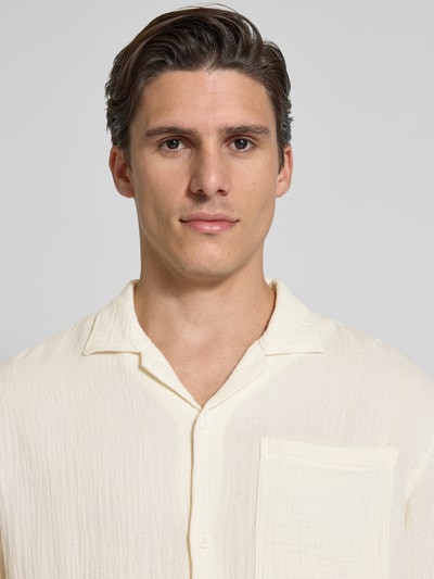 JAKE*S STUDIO MEN Freizeithemd mit Knopfleiste Offwhite 3