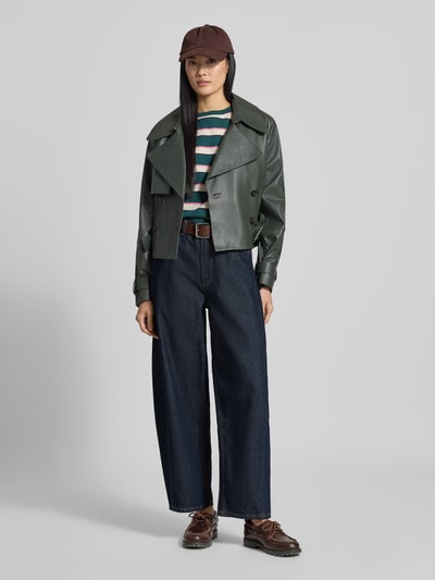Jake*s Casual Barrel Jeans aus reiner Baumwolle Dunkelblau 1