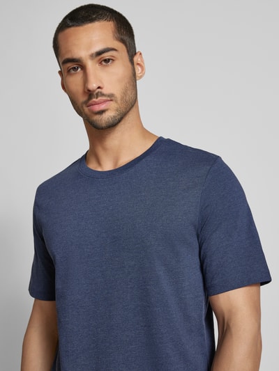 Jack & Jones T-shirt met labeldetail, model 'ORGANIC' Marineblauw gemêleerd - 3