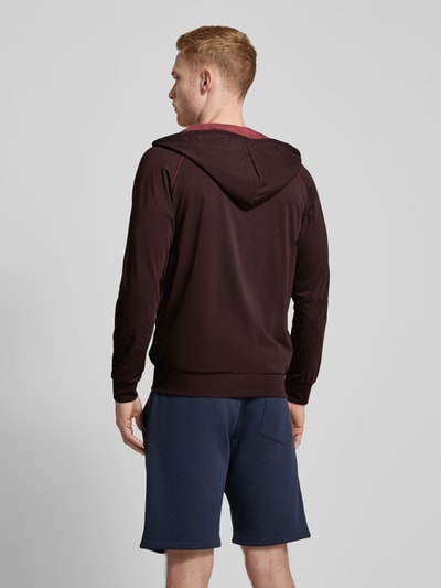 BOSS Sweatjacke mit Kapuze Bordeaux 5