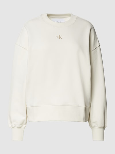 Calvin Klein Jeans Sweatshirt met labelprint Offwhite - 2