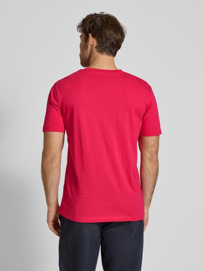 Tom Tailor Denim T-shirt o kroju regular fit z czystej bawełny Mocnoróżowy 5