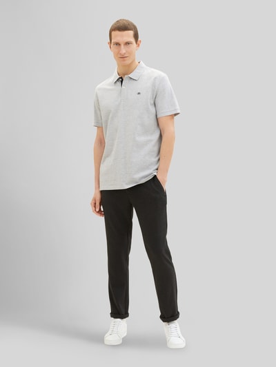 Tom Tailor Regular Fit Poloshirt aus Baumwoll-Viskose-Mix Mittelgrau Melange 1