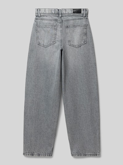 Only Jeansy o kroju straight fit z czystej bawełny model ‘GIANNA’ Średnioszary melanż 3