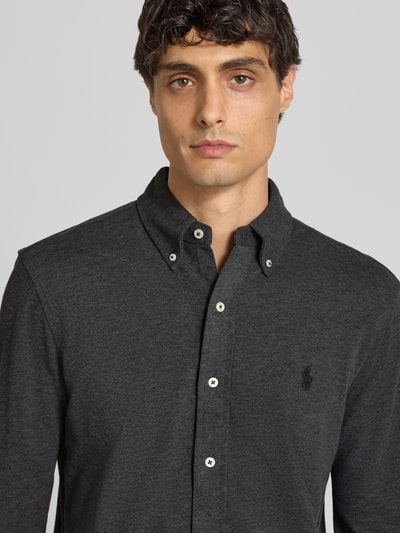 Polo Ralph Lauren Regular Fit Freizeithemd mit Button-Down-Kragen Anthrazit 3
