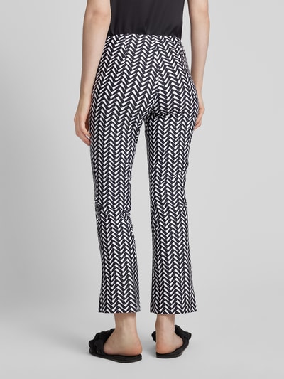 Cambio Broek met all-over motief en elastische band Zwart - 5