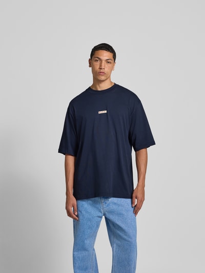 Marni T-Shirt mit Label-Detail Marine 4