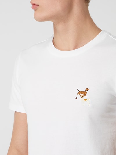 REVIEW T-Shirt mit Stickerei Offwhite 3