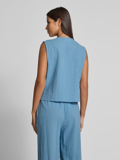 JAKE*S STUDIO WOMAN Regular fit blousetop met klepzakken op de borst IJsblauw - 5