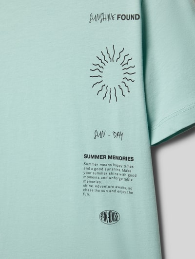 s.Oliver RED LABEL T-shirt o kroju regular fit z czystej bawełny Turkusowy 2