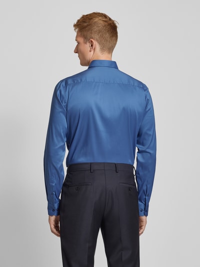 Eterna Slim fit zakelijk overhemd met kentkraag Blauw - 5