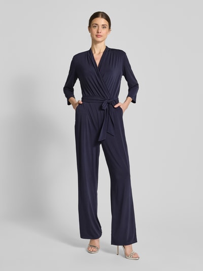 s.Oliver BLACK LABEL Regular Fit Jumpsuit mit 3/4-Arm Marine 4