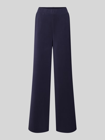 s.Oliver RED LABEL Wide fit stoffen broek met elastische band Marineblauw - 2