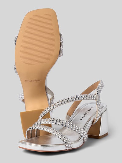 ALMA EN PENA Sandalette met siersteentjes Zilver - 4
