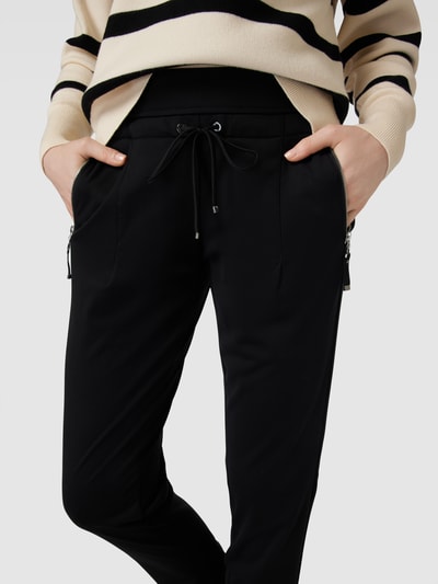 Raffaello Rossi Joggingbroek met ritszakken opzij, model 'CANDY' Zwart - 3