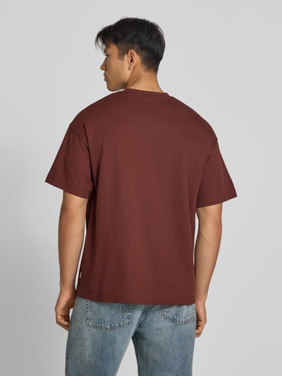 JACK & JONES T-Shirt mit Rundhalsausschnitt Modell 'BARRON' Rostrot 5