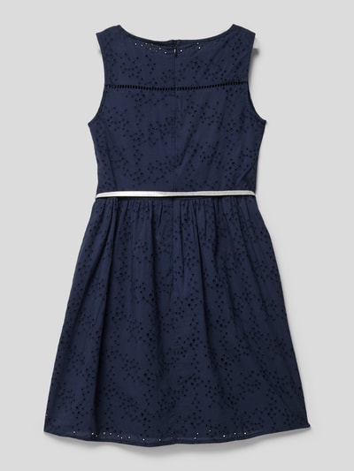 s.Oliver RED LABEL Kleid mit Lochmuster Modell 'TG' Marineblau 3