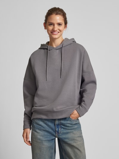 Noisy May Hoodie met ribboorden, model 'ALDEN' Grafiet - 4