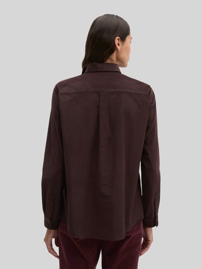 Marc O'Polo Regular Fit Langarm Bluse aus Lyocell-Baumwoll-Mix Dunkelrot 5