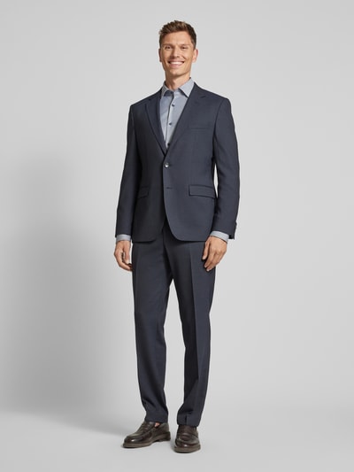 BOSS Slim fit zakelijk overhemd met extra lange mouwen, model 'Hank' Bleu - 1