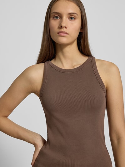 Levi's® Top z drobnym prążkowaniem model ‘ESSENTIAL’ Średniobrązowy 3