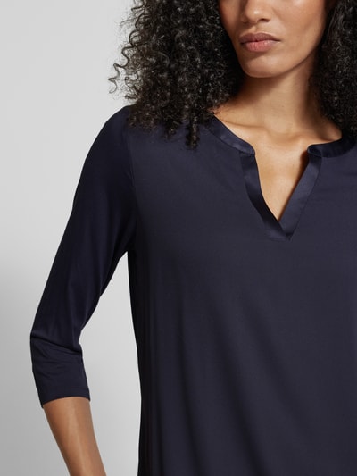 comma Blouse met 3/4-mouwen Marineblauw - 3